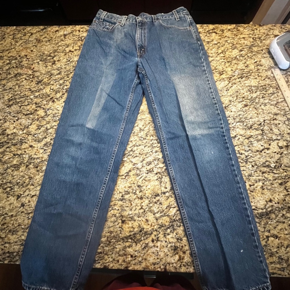 Vintage Levis 550 Mens 36x32 Blue Relaxed Fit Tapered Leg Jeans Made in USA